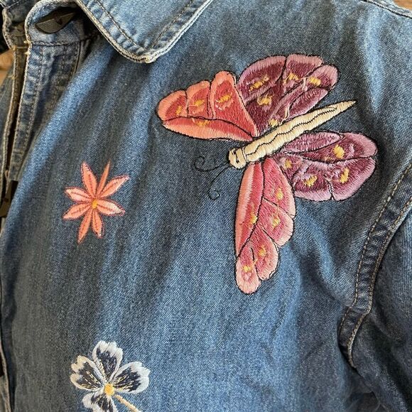 Vintage New Direction Matching Denim Button Down Shirt and Maxi Dress Size S EUC - Picture 7 of 16